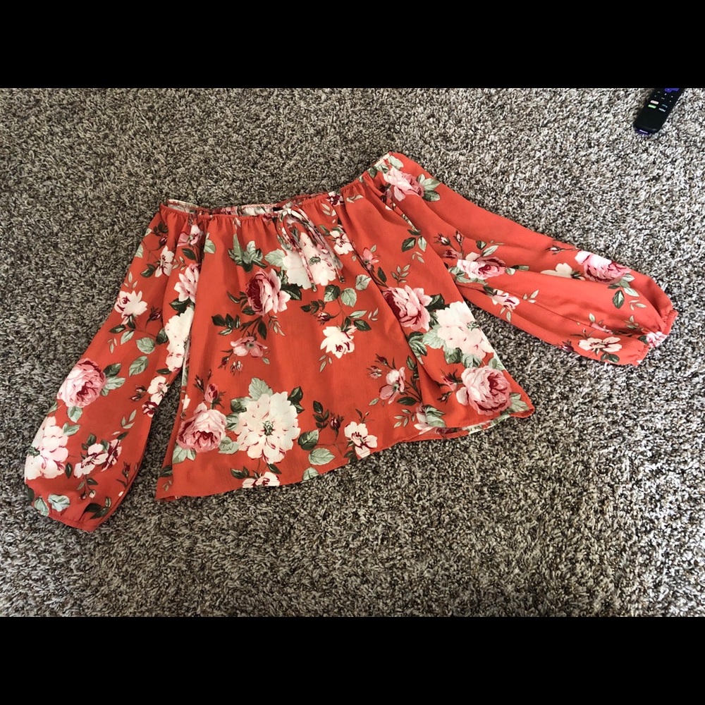 Off the shoulder floral top